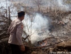 Kesigapan Personel Polsek Wera Polres Bima Kota dan Warga Tangani Kebakaran Hutan di So Karano