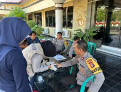 Kembali Subsatgas Dokkes OMP Polres Bima Laksanakan Pengecekan Kesehatan Personel