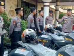 Polres Bima Terima Bantuan 4 Unit Kendaraan Patroli Roda Dua Dari Polda NTB