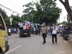 Satgas Kamseltibcar Lantas Polres Bima Kota Atur Lalu Lintas untuk Mengurai Kemacetan Saat Kampanye
