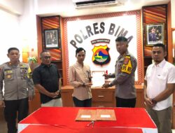 Polres Bima  KPU dan Bawaslu Kabupaten Bima, Teken Kontrak  Sinergitas Penyelenggaraan Pemilu/ Pilkada Serentak 2024