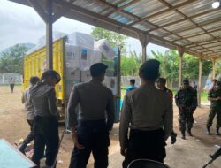 Pasca Pergeseran Kotak Suara dari Tingkat PPK, Satgas Preventif OMP Polres Bima Perketat Pengamanan di Gudang Logistik KPU