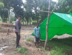 Bhabinkamtibmas Polsek Madapangga, Pantau Lahan Ketahanan Pangan Milik Warga Binaan