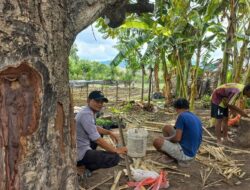 Bhabinkamtibmas Polsek Sanggar Jadi Motivator Ketahanan Pangan Nasional