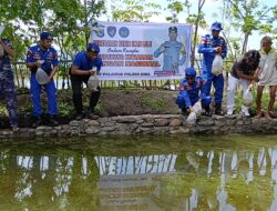 Dukung Program Presiden RI, Satpolairud Polres Bima Tebar 1000 Bibit Ikan Lele