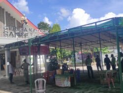 Pos PAM Raba Ops Lilin Rinjani 2024 Gelar Patroli di Areal Gereja Raba
