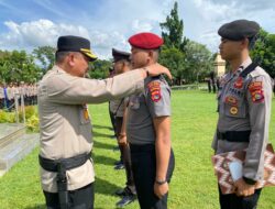 Kapolres Bima Kota Pimpin Upacara Kenaikan Pangkat Personel Polres Bima Kota dan Yon C Sat Brimobda Polda NTB