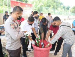 Polres Bima Melakukan pemusnahan 1.805 Botol Miras Hasil Sitaan Operasi Pekat Rinjani 2025