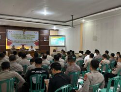 Menjelang Idul Fitri 1446 H. Polres Bima Gelar Latpra Operasi Ketupat Rinjani 2025 di Aula Polres Bima