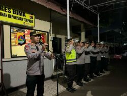 Kapolres Bima Pimpin Apel Gelar Pasukan Pengamanan Malam Takbiran Idhul Fitri 1446 H/2025 M