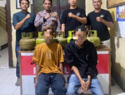 Dua Orang Terduga Pelaku Pencurian Tabung Gas Elpiji 3 Kg Berhasil Diamankan  Satu Orang Masih di Buru Polsek Madapangga