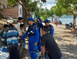 Sambangi  Warga di Wilayah Hukumnya Satpolairud  Imbau Warga Jaga Kamtibmas