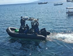 Sat Polairud Polres Bima Kota Amankan Lomba Dayung Festival Sangiang Api 2025