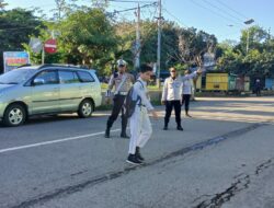 Lantas Polsek Rasanae Barat Polres Bima Kota Gelar Rawan Pagi, Lancarkan Arus Lalu Lintas dan Beri Rasa Aman