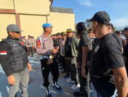 Polres Bima Kota Gelar Apel Pengamanan Aksi Unjuk Rasa, 345 Personel Dikerahkan