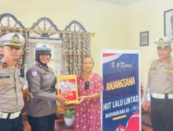 Sat Lantas Polres Bima Kota Gelar Anjangsana HUT Polisi Lalu Lintas Bhayangkara ke-70 Bersama Pensiunan Polri