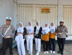 Sat Lantas Polres Bima Kota Gelar Himbauan Keselamatan Berlalulintas dan Bagikan Brosur