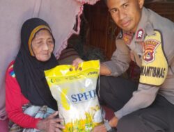 Polsek Rasanae Timur Berbagi Kebaikan, Salurkan Bantuan Beras untuk Warga yang Membutuhkan