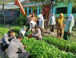 Sat Binmas Polres Bima Kota Laksanakan Kunjungan dan Pengecekan Lahan Pertanian di SMKPPN Bima