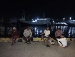 Polsek Kawasan Pelabuhan Laut Bima Gelar Patroli Rutin, Himbau Buruh dan ABK Jaga Kamtibmas