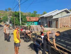 Polres Bima Kota Ajak Warga Ule Gotong Royong Jaga Kebersihan Lingkungan